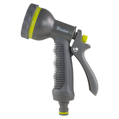 Bradas Lime 7-Pattern Hose Spray Gun with Trigger Lock