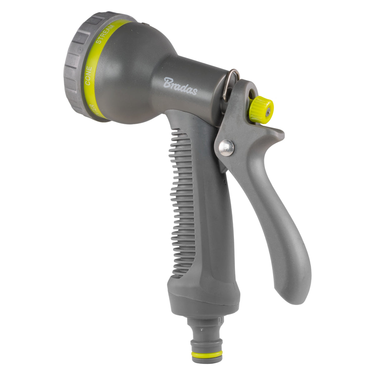 Bradas Lime 7-Pattern Hose Spray Gun with Trigger Lock