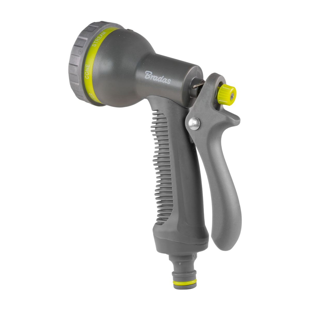 Bradas Lime 7-Pattern Hose Spray Gun with Trigger Lock