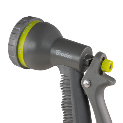 Bradas Lime 7-Pattern Hose Spray Gun with Trigger Lock