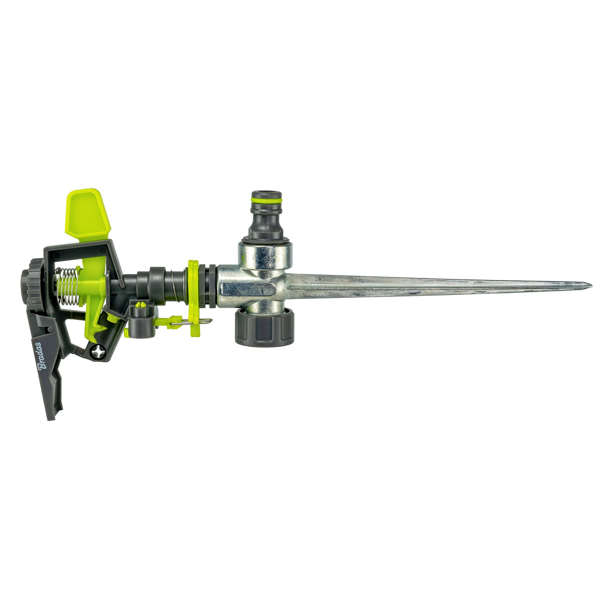 Lime Line Pulsating Lawn Sprinkler on Metal Spike