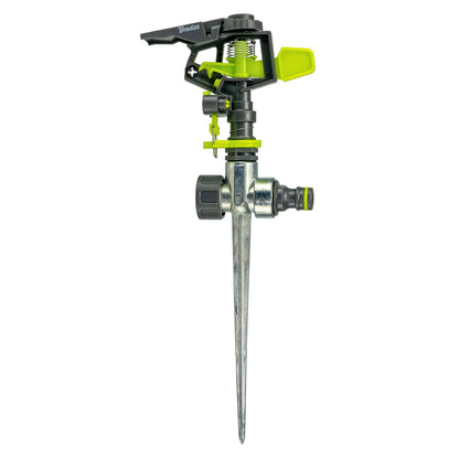 Lime Line Pulsating Lawn Sprinkler on Metal Spike