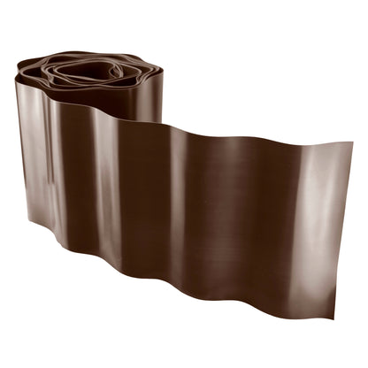 Bradas Wavy Lawn Edging – 9m x 10cm, Brown