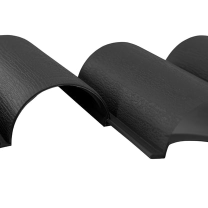 Lawn Edging, 2.5 Metres Box Plastic Palisade Wood Effect (Black)