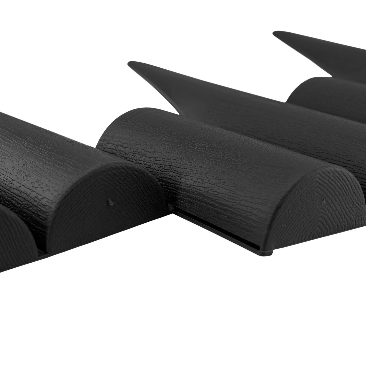 Lawn Edging, 2.5 Metres Box Plastic Palisade Wood Effect (Black)