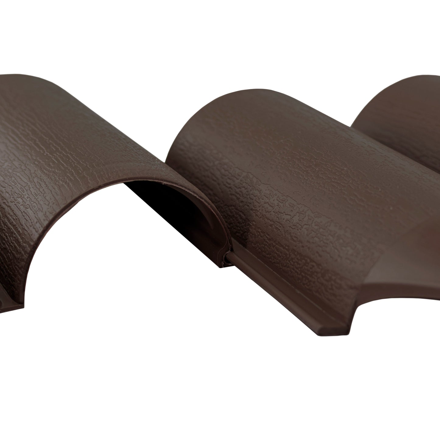 Lawn Edging, 2.5 Metres Box Plastic Palisade Wood Effect (Brown)