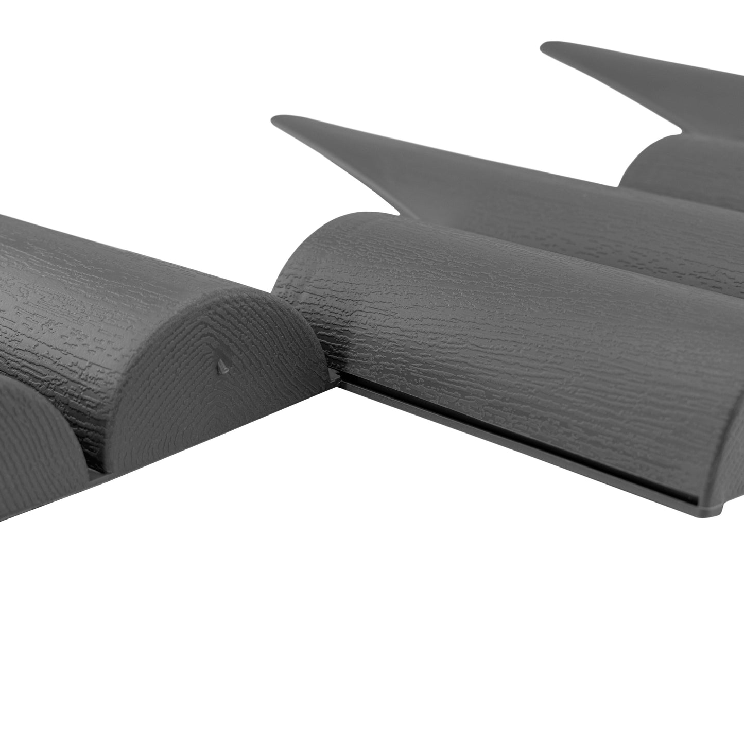 Lawn Edging, 2.5 Metres Box Plastic Palisade Wood Effect (Gray)