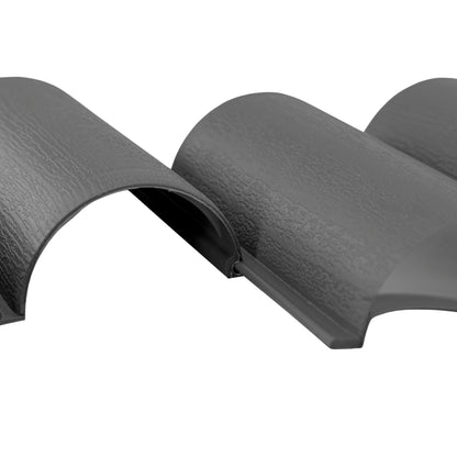 Lawn Edging, 2.5 Metres Box Plastic Palisade Wood Effect (Gray)