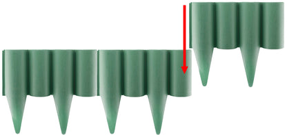 Lawn Edging, 2.5 Metres Box Plastic Palisade Wood Effect (Green)