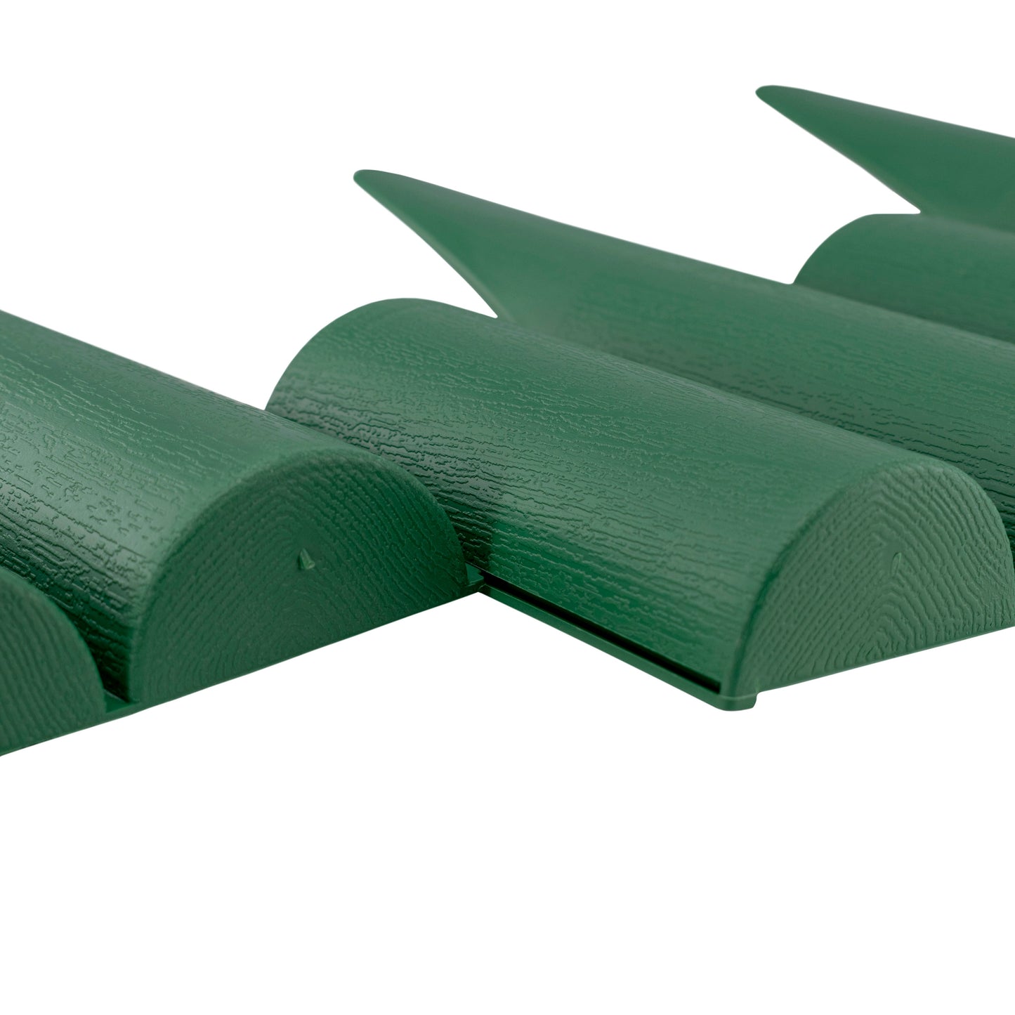 Lawn Edging, 2.5 Metres Box Plastic Palisade Wood Effect (Green)