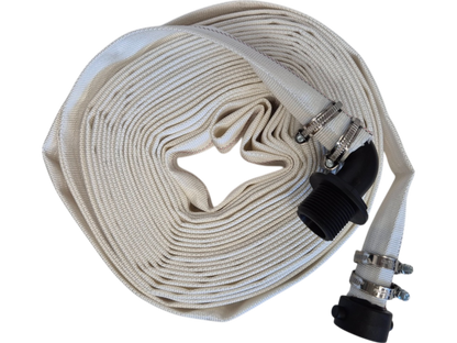 White Lined Layflat Hose Kit – Female Straight & Male Elbow