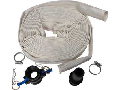 White Lined Layflat Hose Kit – Camlock Type D + E