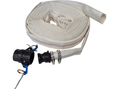 White Lined Layflat Hose Kit – Camlock Type D + E