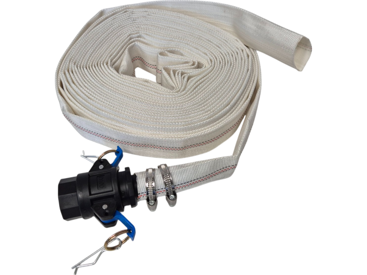 White Lined Layflat Hose Kit – Camlock Type D + E