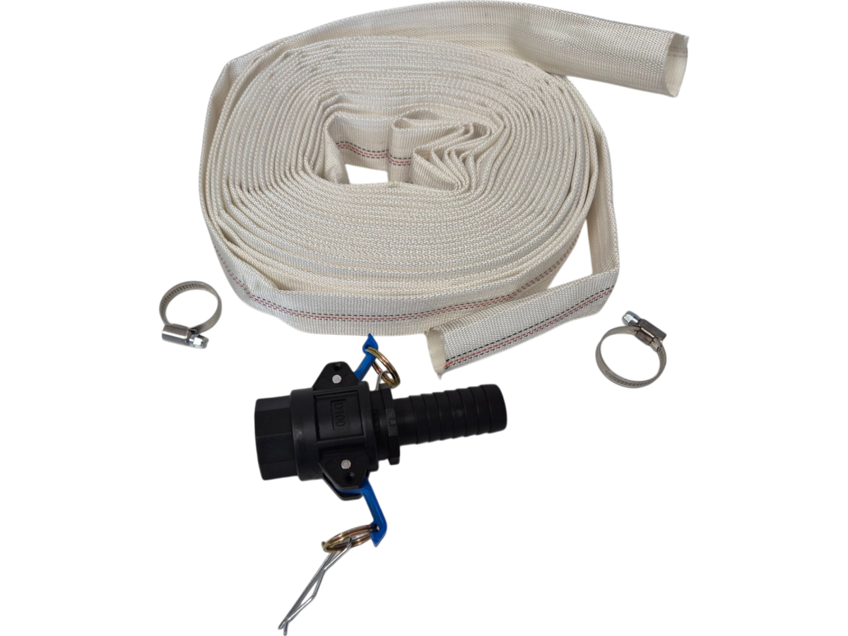 White Lined Layflat Hose Kit – Camlock Type D + E