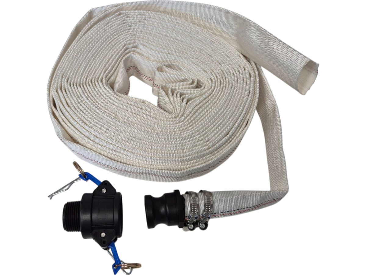 White Lined Layflat Hose Kit – Camlock Type B + E