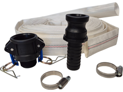 White Lined Layflat Hose Kit – Camlock Type B + E
