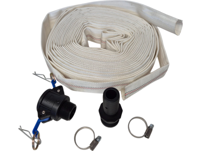 White Lined Layflat Hose Kit – Camlock Type B + E