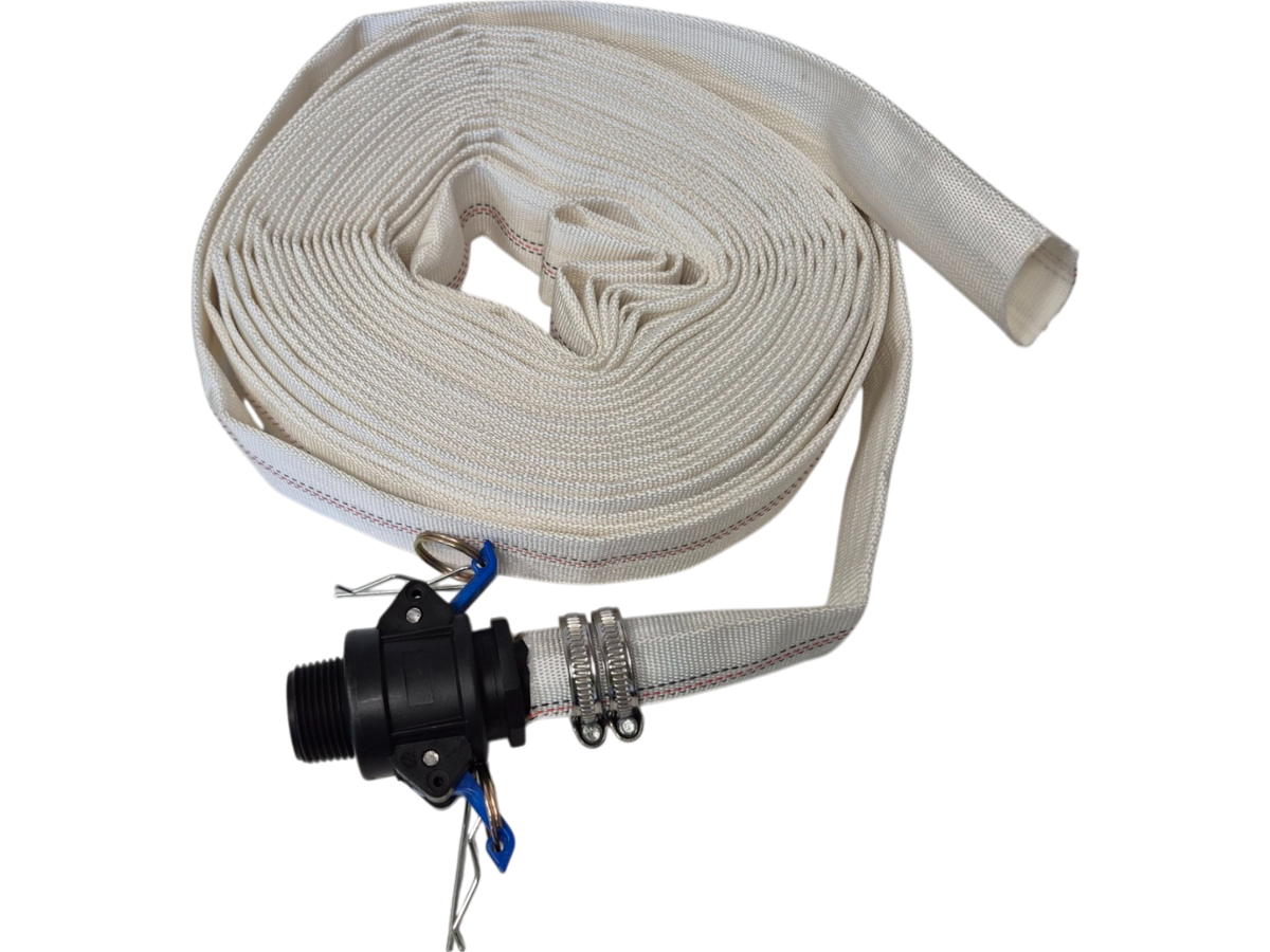 White Lined Layflat Hose Kit – Camlock Type B + E