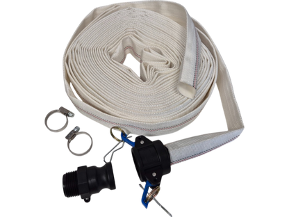 White Lined Layflat Hose Kit – Camlock Type C + F