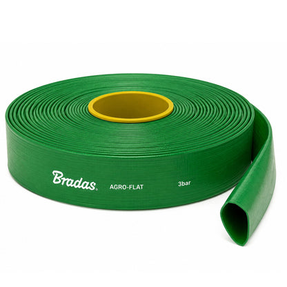 Green PVC Layflat Discharge Hose – 2″, 100m, Pack Options