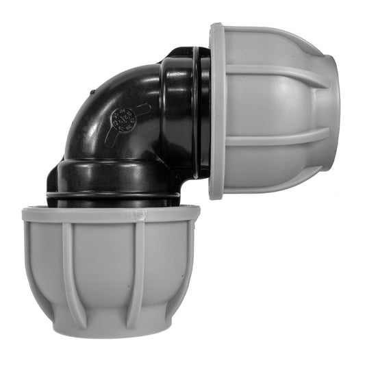 63mm MDPE Pipe Elbow Compression Fitting