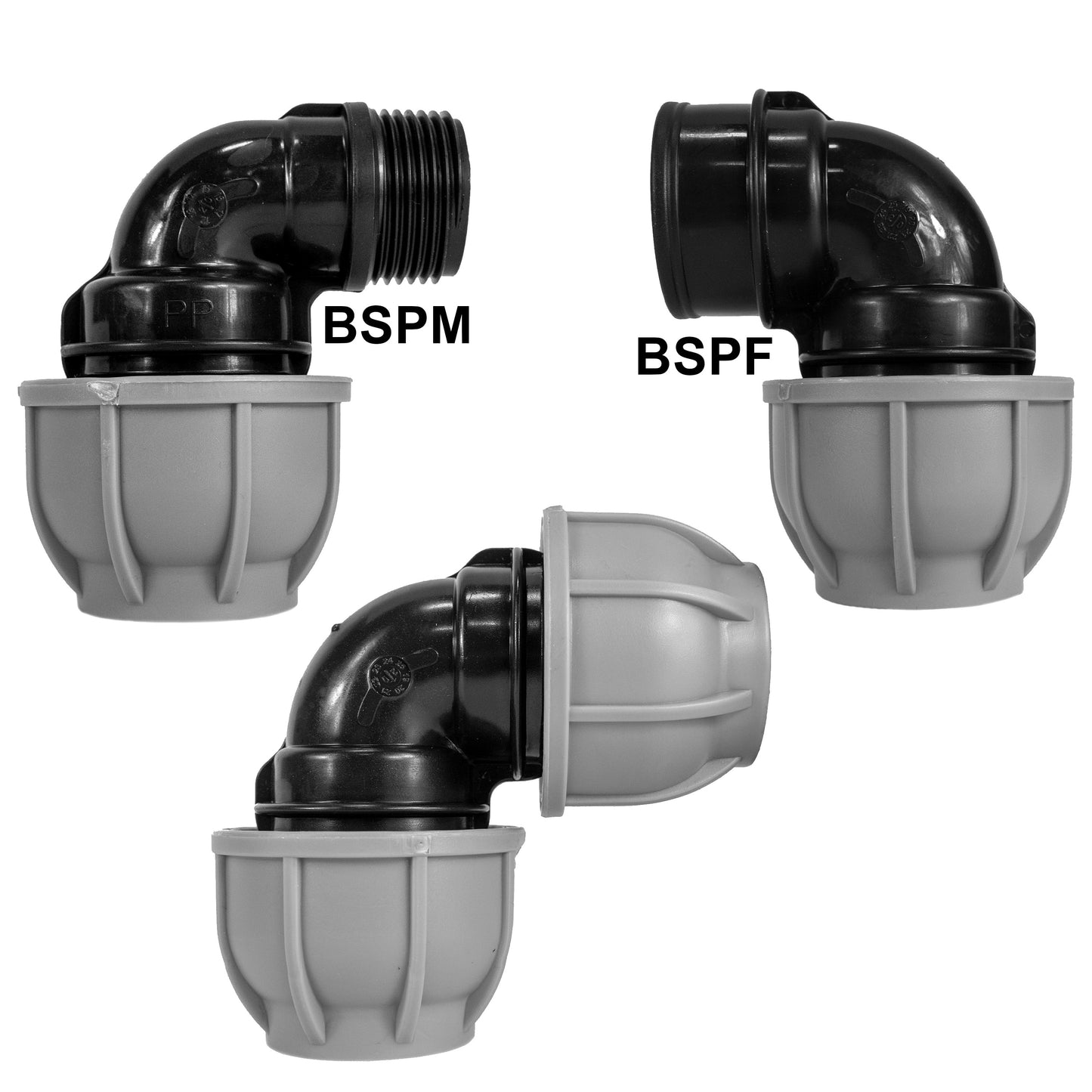 20mm MDPE Pipe Elbow Compression Fittings