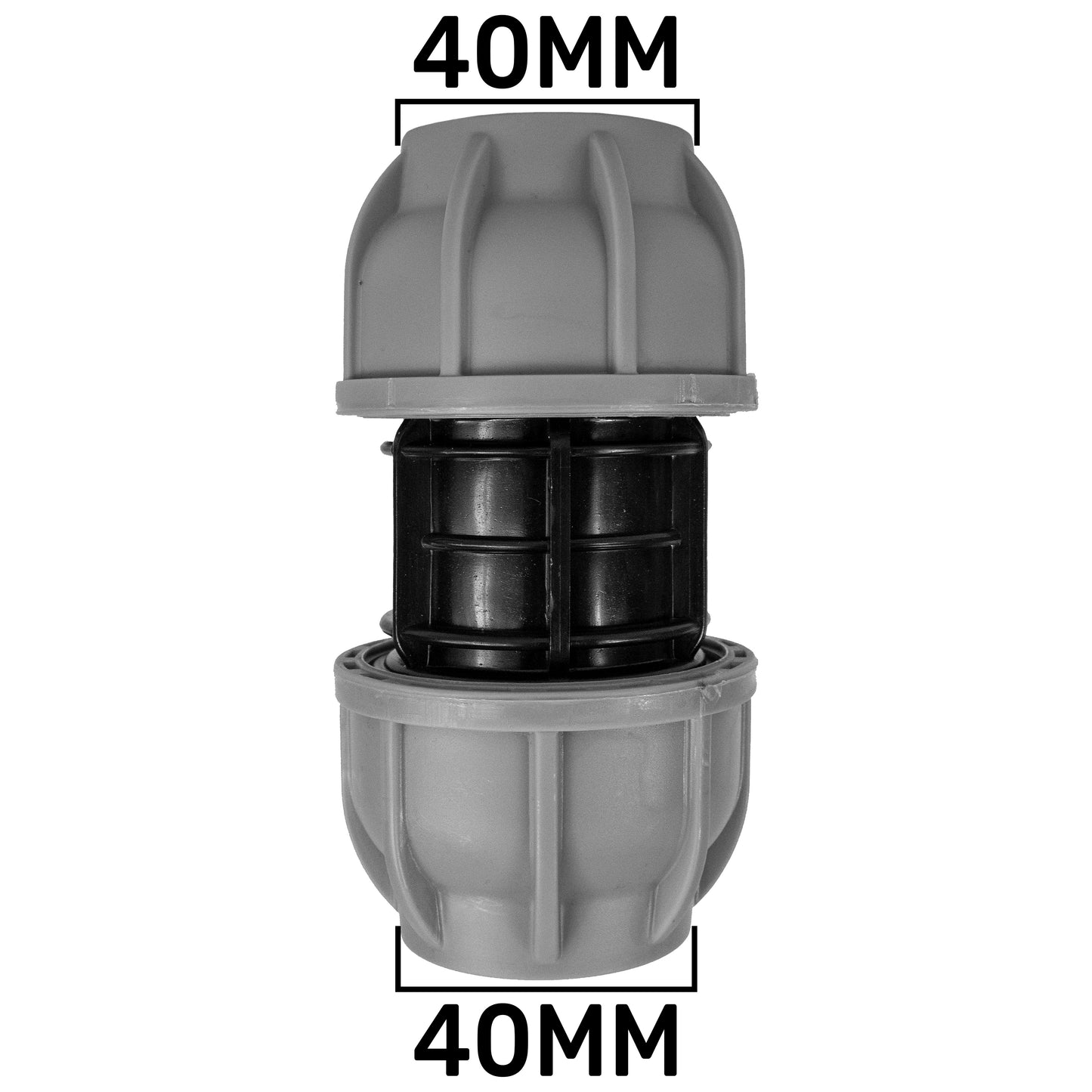 40mm MDPE Pipe Straight Compression Fittings