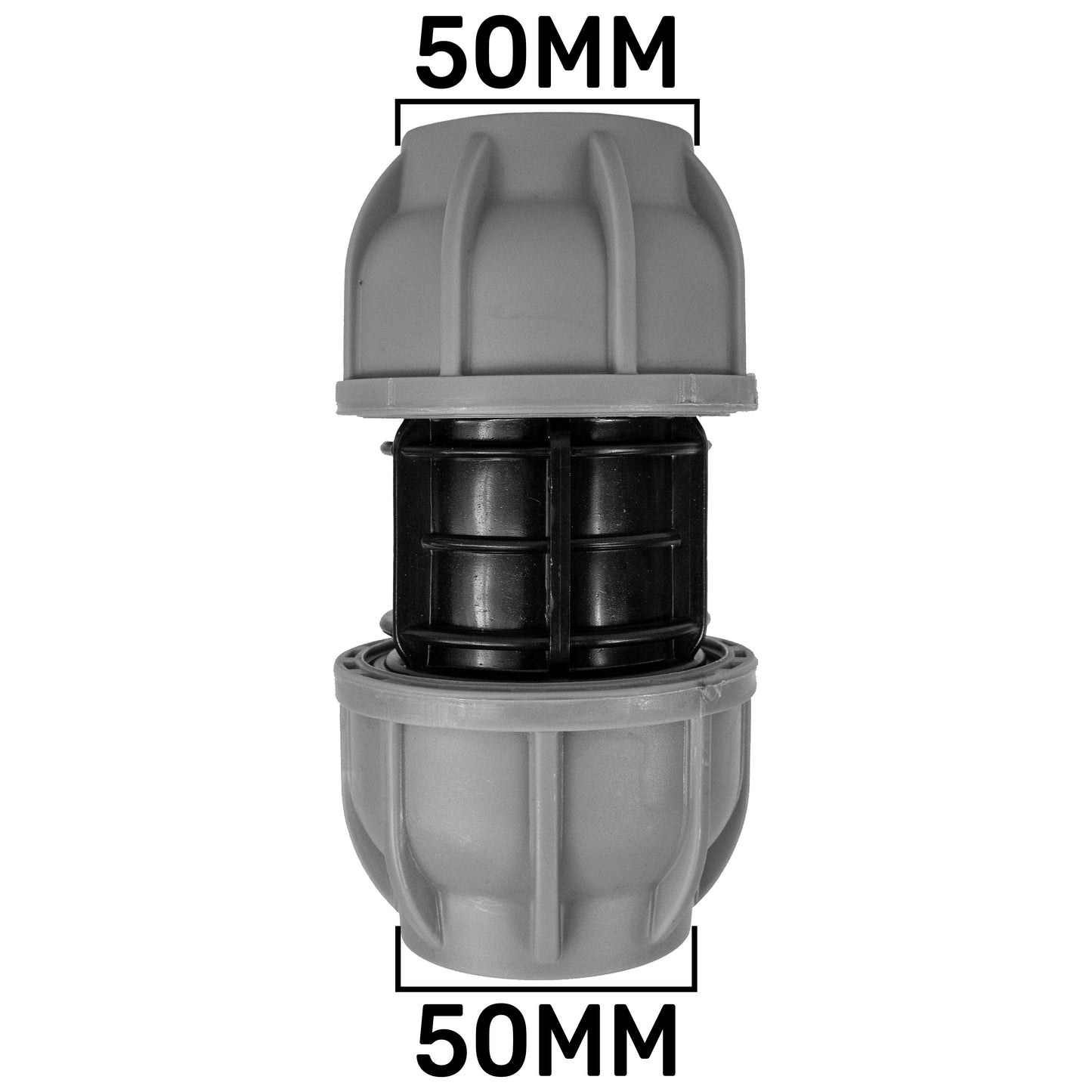 50mm MDPE Pipe Straight Compression Fittings
