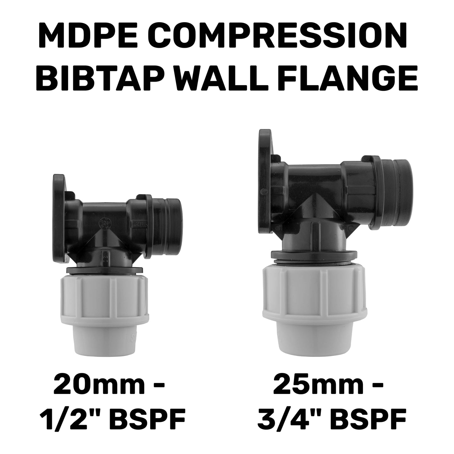 MDPE Wall Plate Mount with BSP Thread Outlet