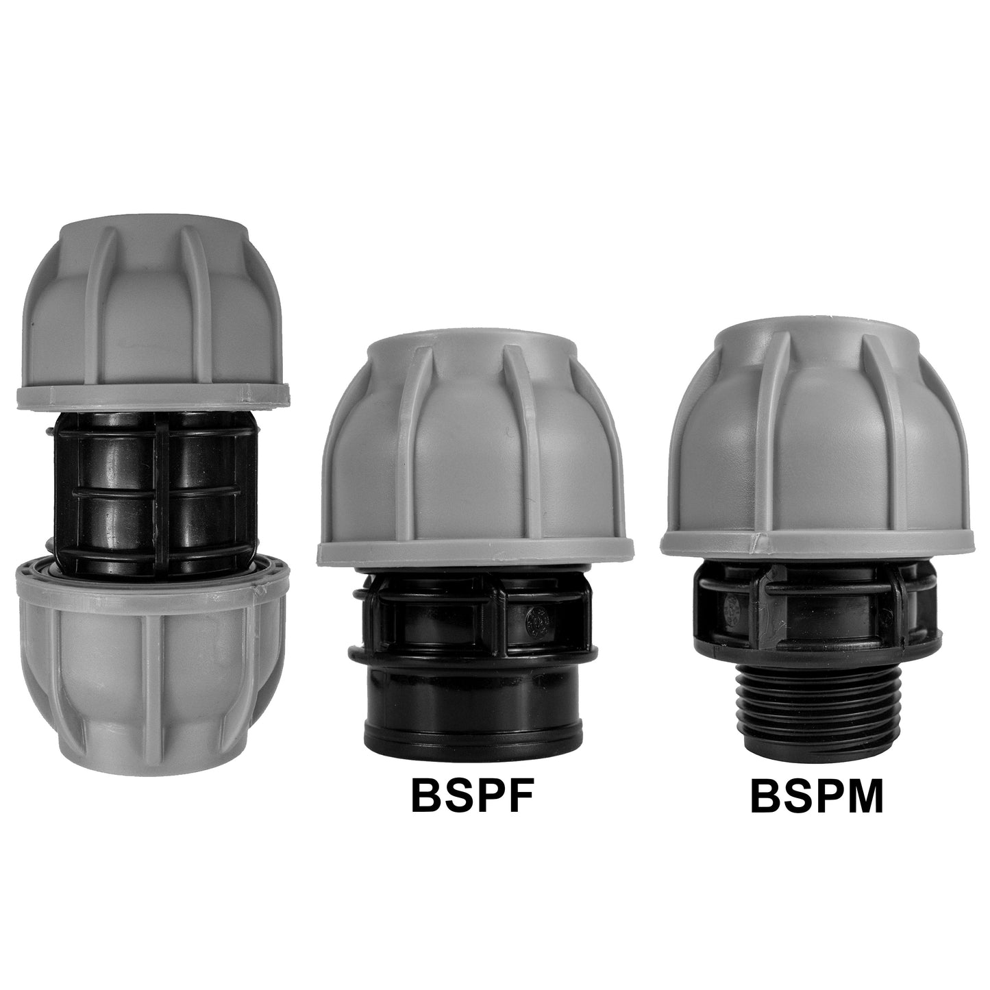 50mm MDPE Pipe Straight Compression Fittings