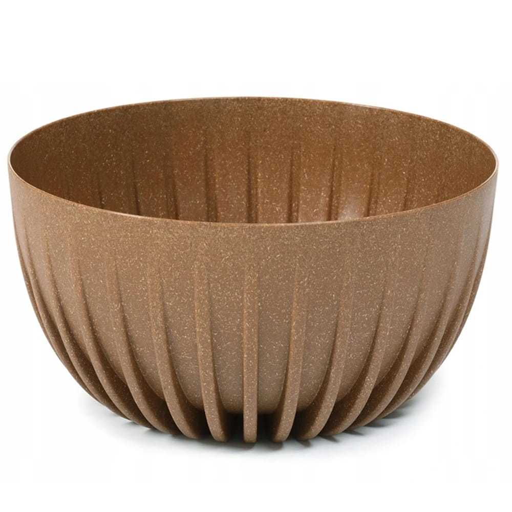 Eco Wood Mira ribbed plant bowl.