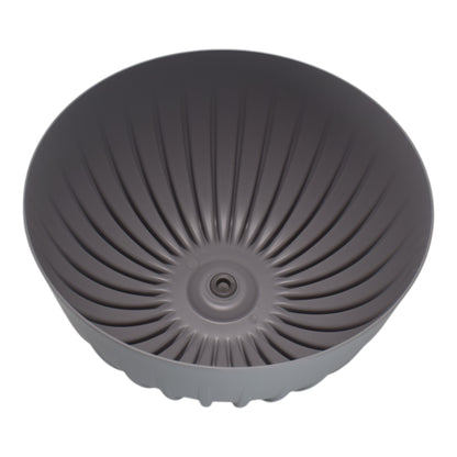 Mira Bowl Plant Pot with Insert and Drainage Hole, Grey