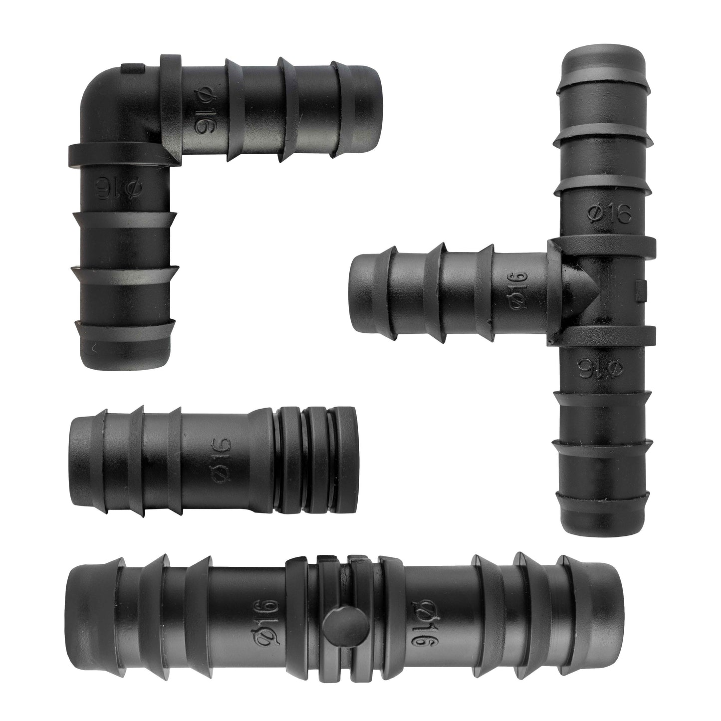 Pack of 20 Mixed 1/2" Barb Irrigation Pipe Connectors