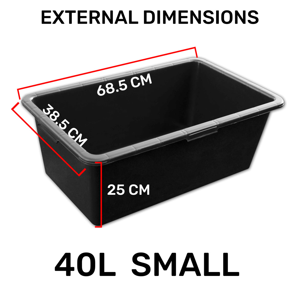Rectangular Mixing Tub 40L