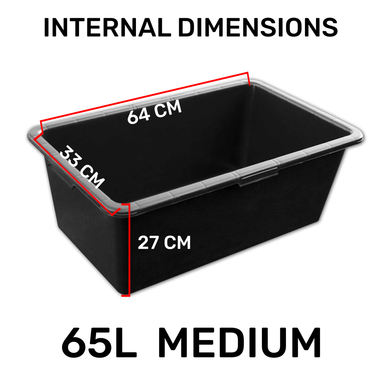 Rectangular Mixing Tub 65L