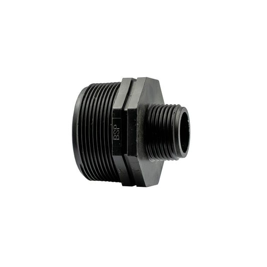 Plastic Reducing Nipple – 2″ to 1″ BSP Male