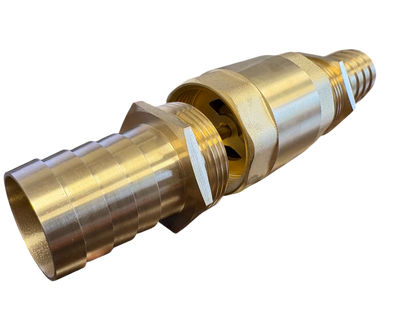 Brass Spring Check Valve Kit – Two Hose Tails, 13–50mm
