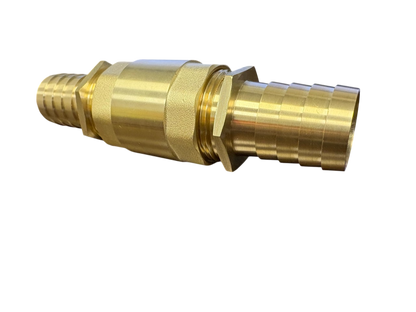 Brass Spring Check Valve Kit – Two Hose Tails, 13–50mm