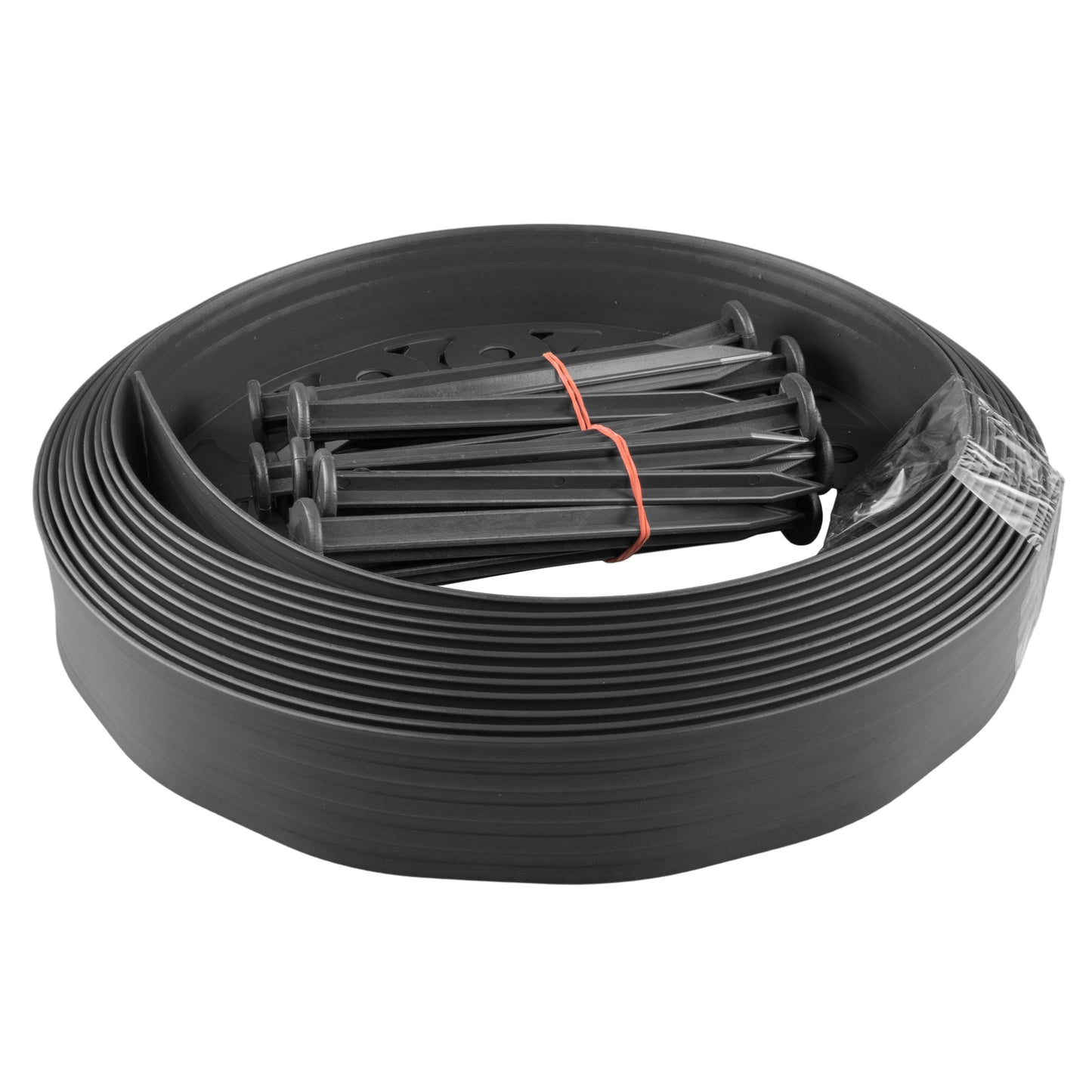 Lawn Border Set, 10 Metres Easy Border 60mm with Pegs (Black)