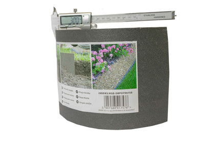 Bradas Heavy-Duty Lawn Edging – 6m × 15cm, Grey