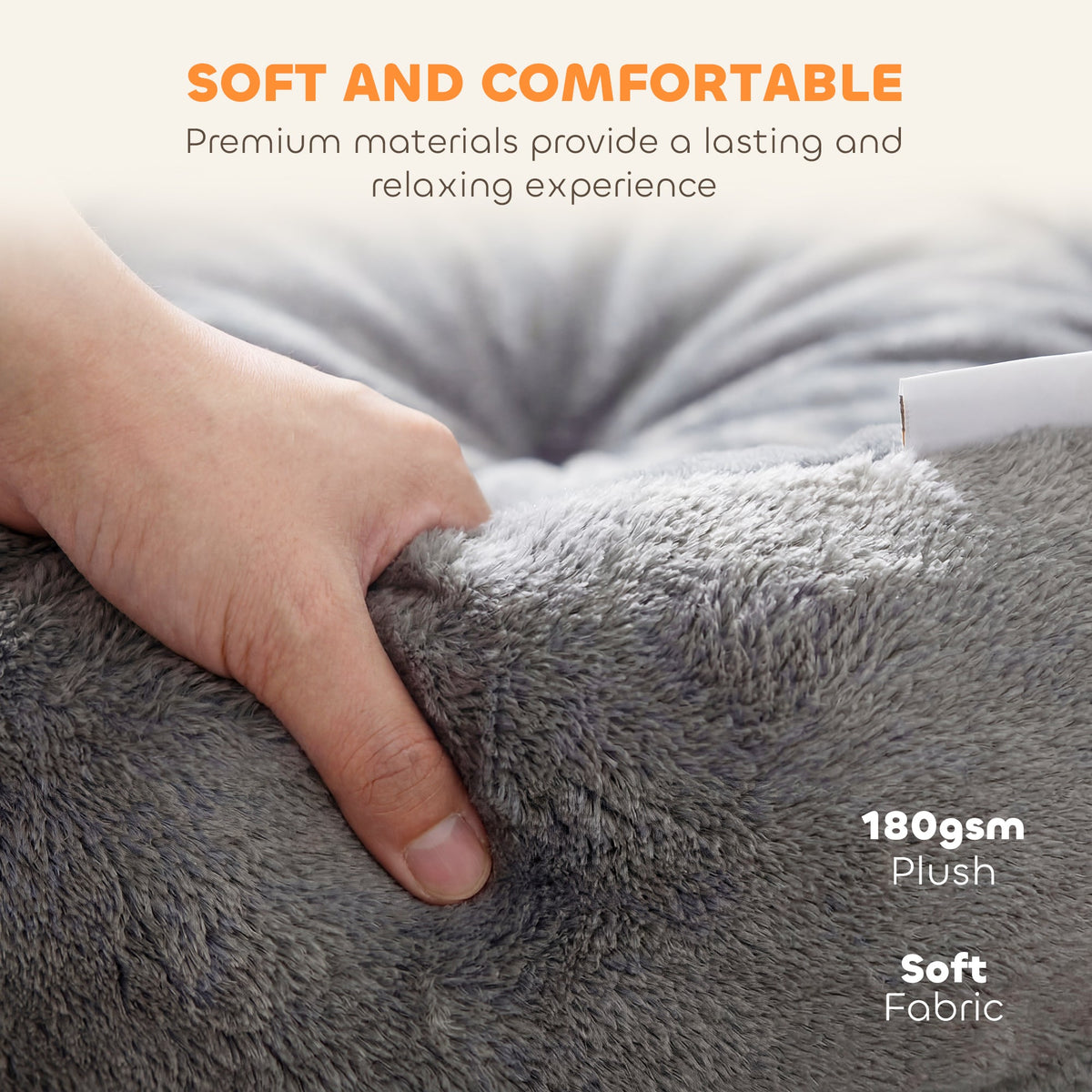 PawHut Round Pet Bed for Dog and Cats, Dark Grey