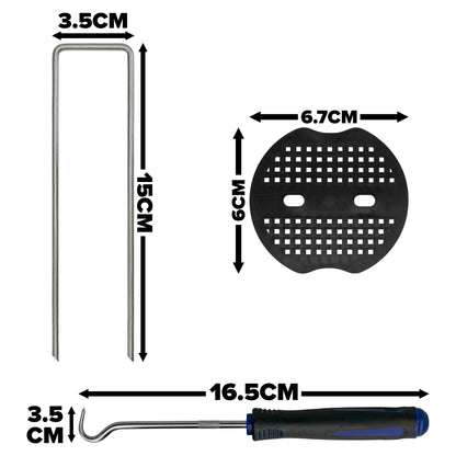 150mm Membrane Peg & Black Plate Sets with Blue Peg Puller