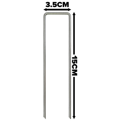 Metal Hold Down Pegs with Wooden Mallet Set