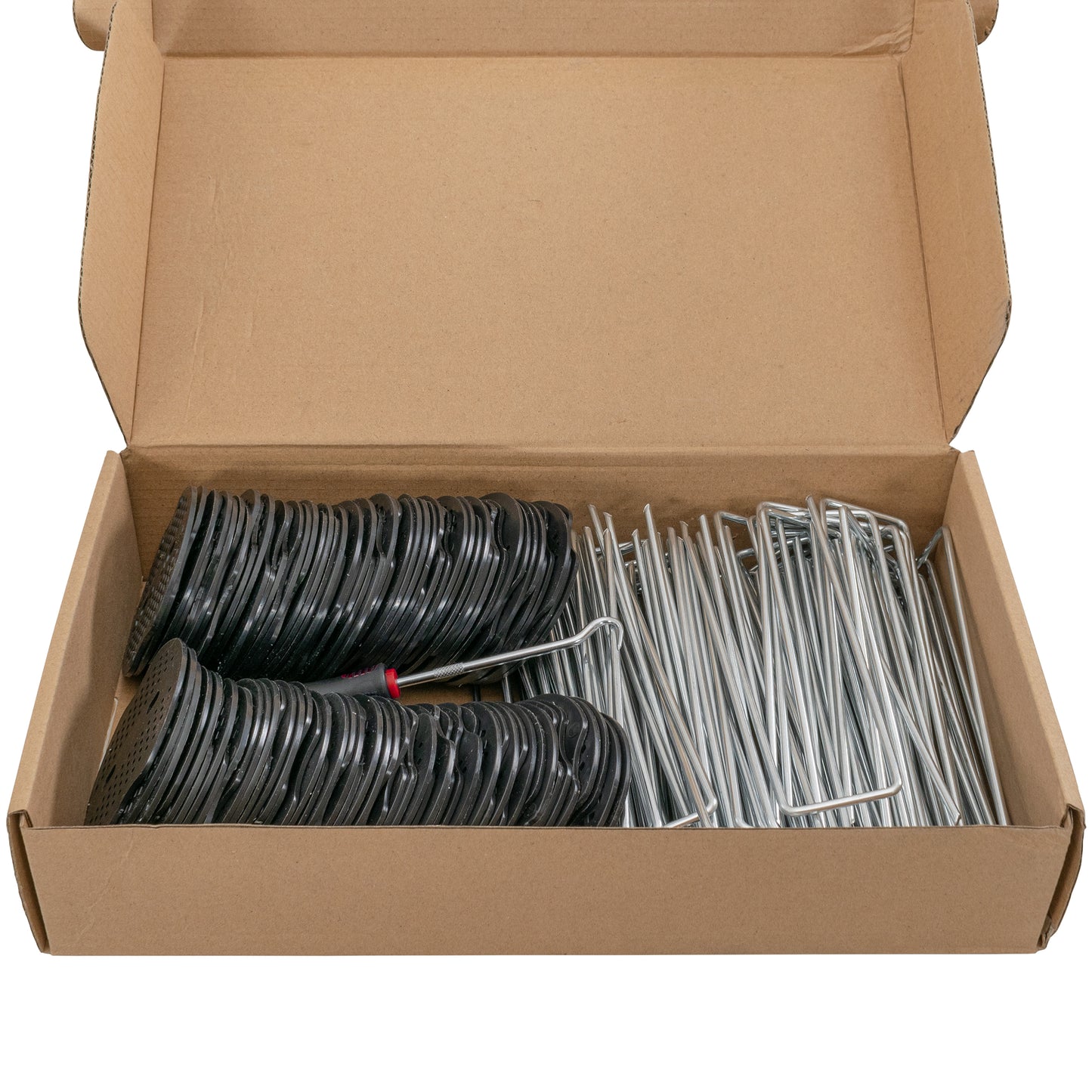 Metal Hold Down Pegs with Wooden Mallet Set