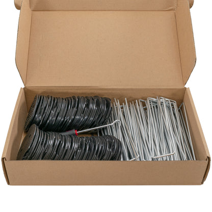 Metal Hold Down Pegs with Wooden Mallet Set