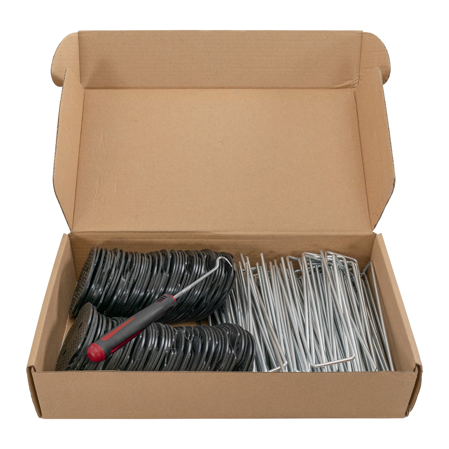 Metal Hold Down Pegs with Wooden Mallet Set