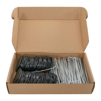 150mm Weed-Membrane Peg & Plate Kit – Mallet and Red Puller