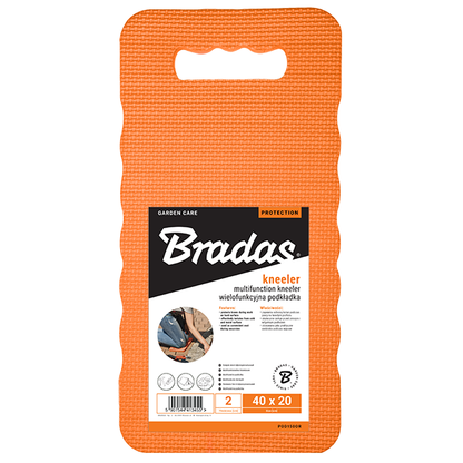 Bradas Wide Hand Trowel & Orange Garden Kneeling Mat Set