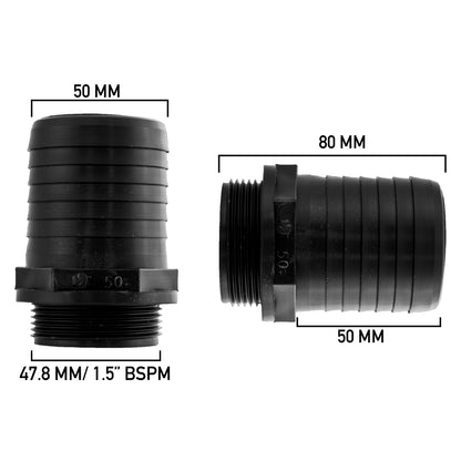 IBC S60X6 Adapter with 50mm Hose Tail
